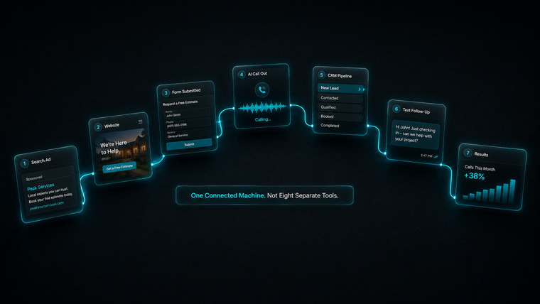 Marketing and automation services connected as a single integrated system