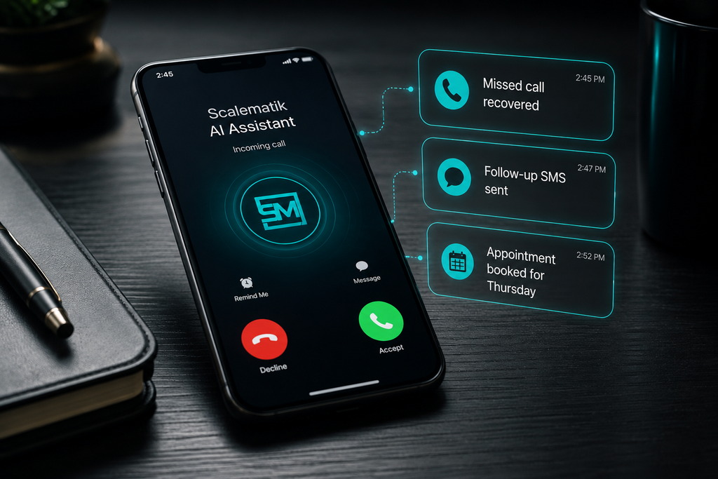 AI-powered phone system handling calls, capturing leads, and scheduling appointments automatically