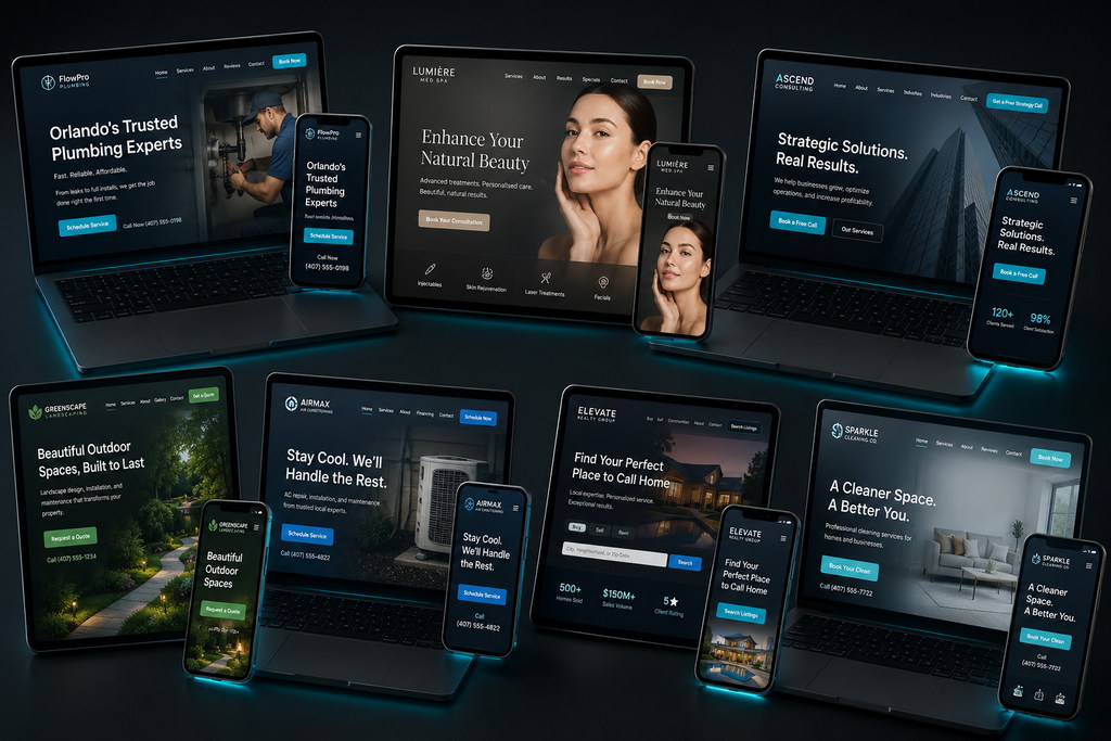 Modern conversion-focused websites built for businesses across multiple industries